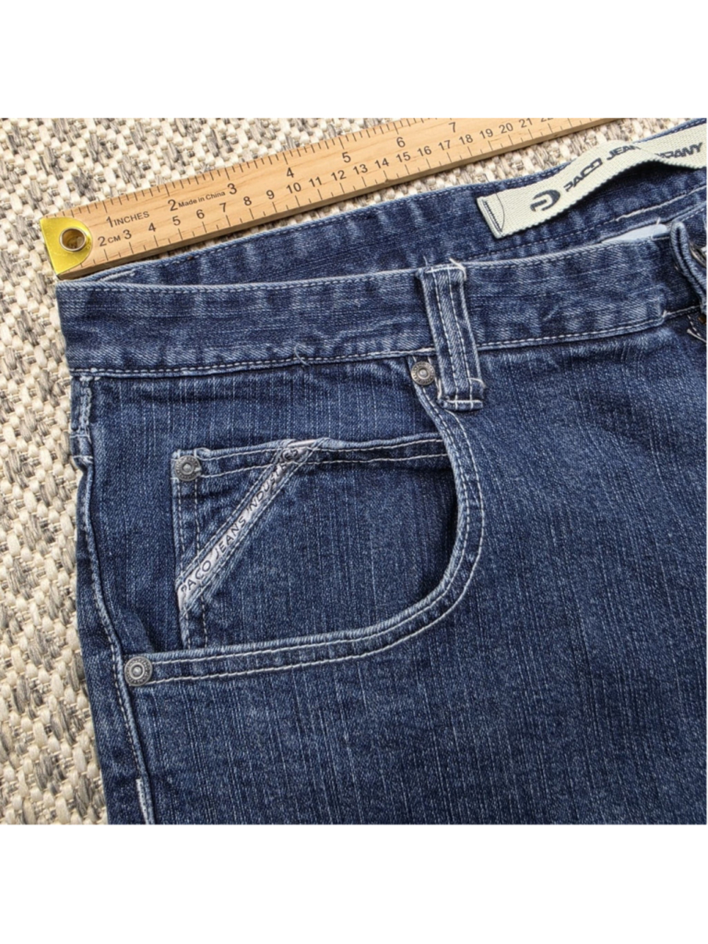 Paco Jeans NYC Relaxed Fit Jeans Men’s Size 40x32 Blue Denim Pants Y2K - Picture 5 of 14